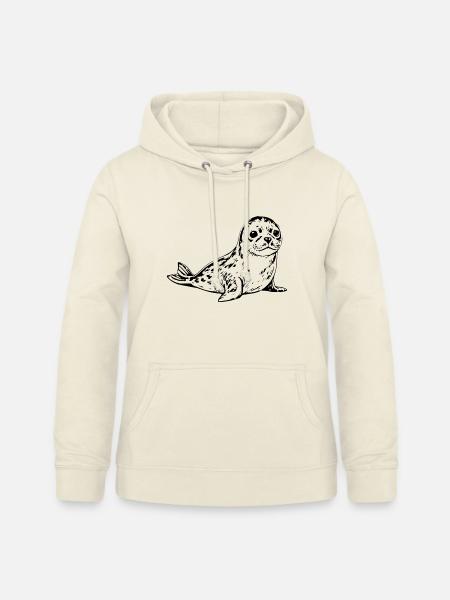Seehund Robbe Nordsee Geschenk  - Frauen Hoodie - Vanille-Milchshake