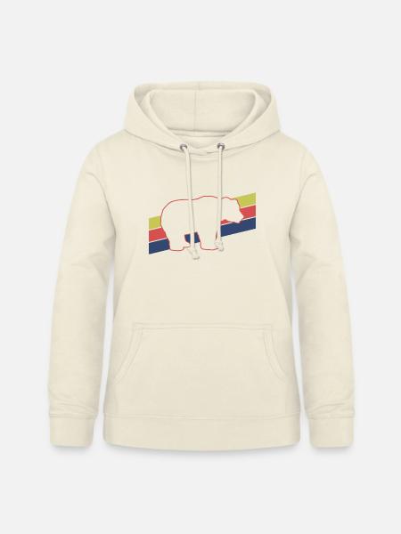 Bär Silhouette Retro Style - Frauen Hoodie - Vanille-Milchshake