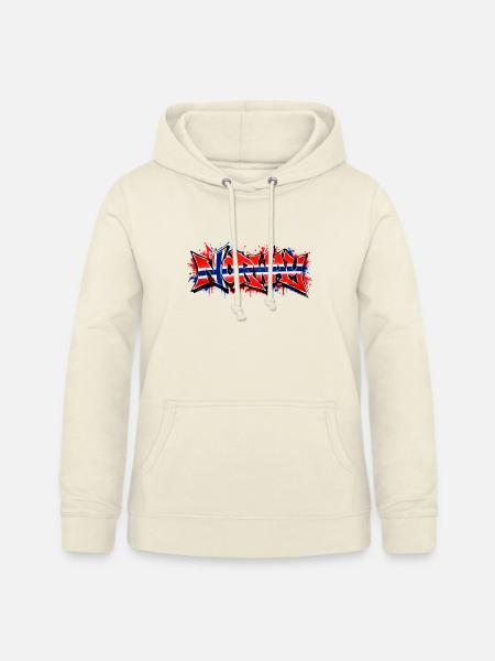Norway Flag Graffiti - Frauen Hoodie - Vanille-Milchshake
