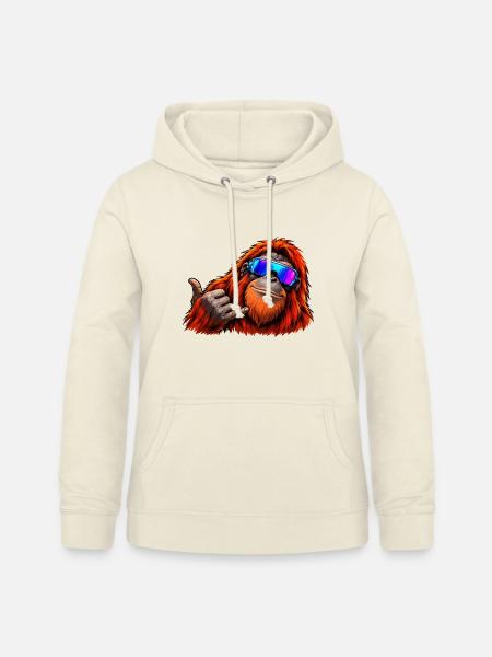 orang-utan-cool - Frauen Hoodie - Vanille-Milchshake