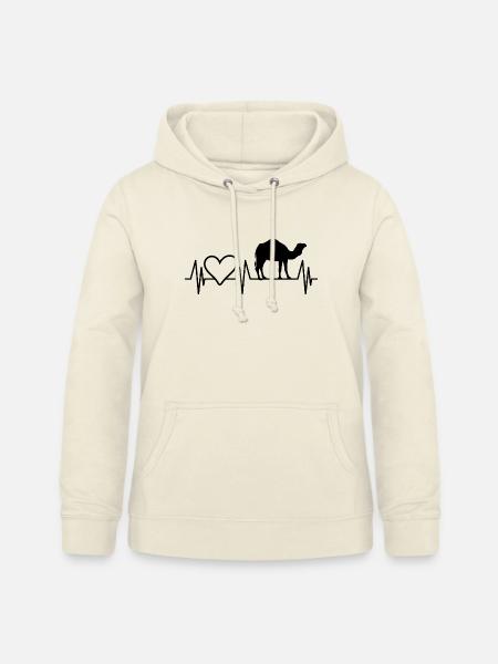 Kamel Herz Herzschlag - Frauen Hoodie - Vanille-Milchshake