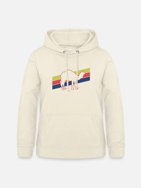 Kamel Silhouette Retro Style - Frauen Hoodie - Vanille-Milchshake