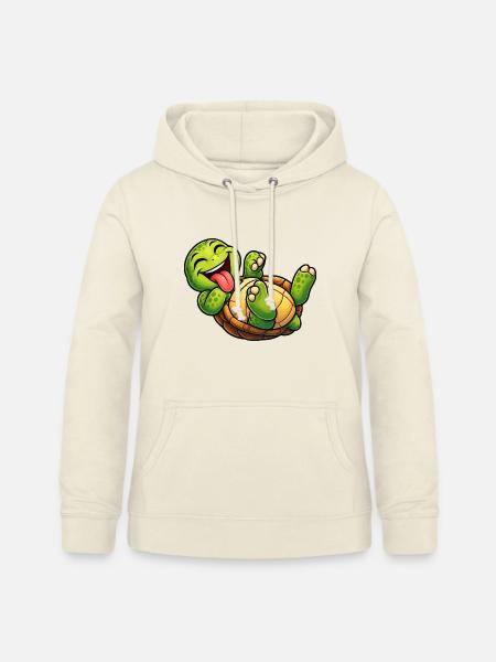 Verspielte Schildkröte - Frauen Hoodie - Vanille-Milchshake