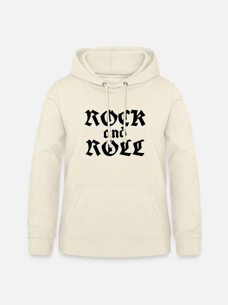 Rock'n'Roll-Gotik-Typografie-Design - Frauen Hoodie - Vanille-Milchshake