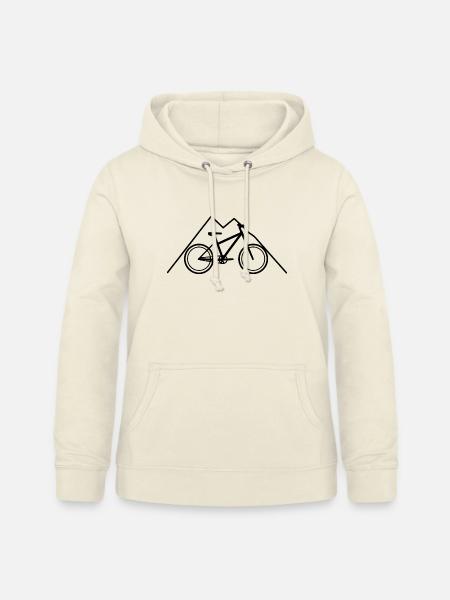 Mountainbiking Zeichnung - Frauen Hoodie - Vanille-Milchshake