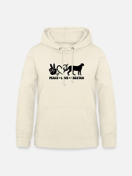Peace Love Cheetah - Frauen Hoodie - Vanille-Milchshake