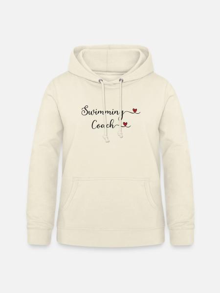 Schwimmtrainer-Typografie mit Herz - Frauen Hoodie - Vanille-Milchshake