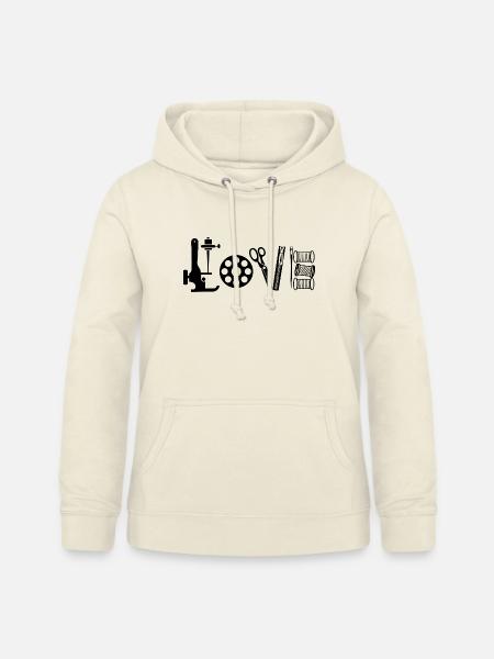 Nähen Liebe Handarbeit Nähhobby Kreative - Frauen Hoodie - Vanille-Milchshake