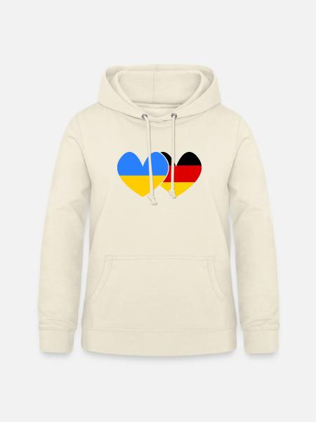 Ukraine Deutschland Freundschaft  - Frauen Hoodie - Vanille-Milchshake