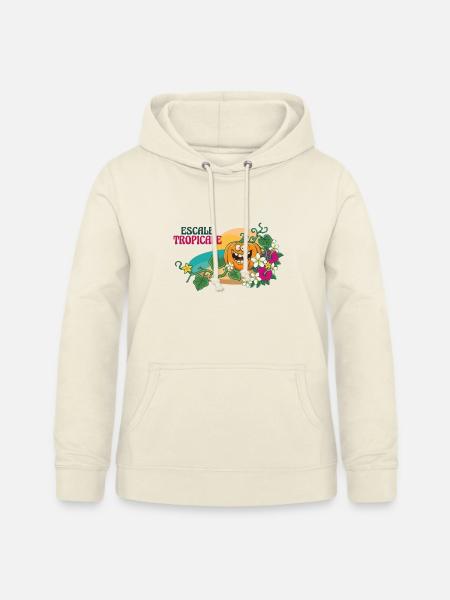 Paradise Tropical Pumpkin Exotische Blumen - Frauen Hoodie - Vanille-Milchshake
