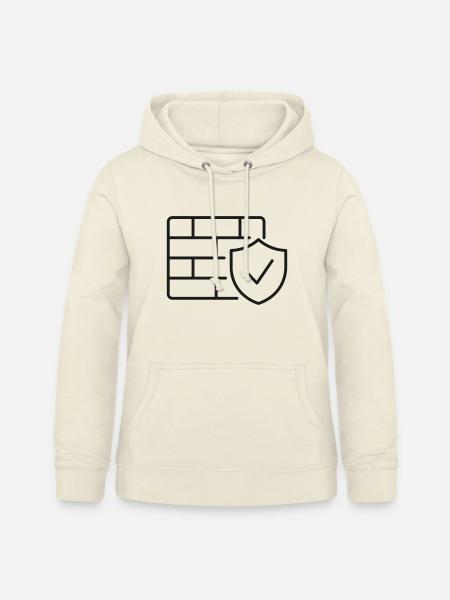 Firewall-Schutzlinien-Symbol - Frauen Hoodie - Vanille-Milchshake