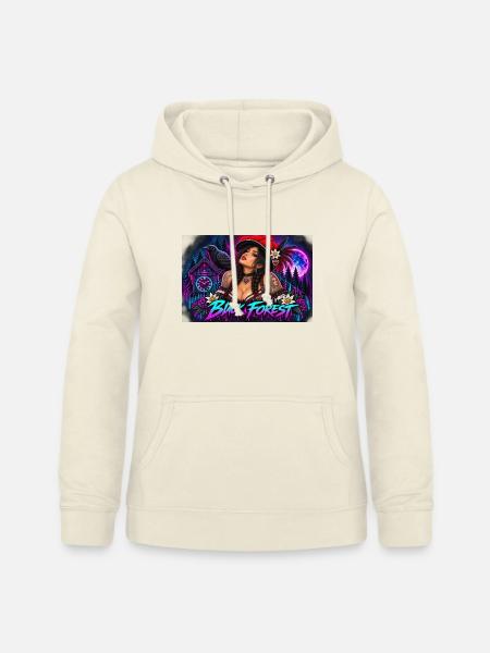 Neon Schwarzwald Pinup - Frauen Hoodie - Vanille-Milchshake