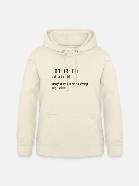 Lehrerin Substantiv Influencerin Lustig Geschenk - Frauen Hoodie - Vanille-Milchshake