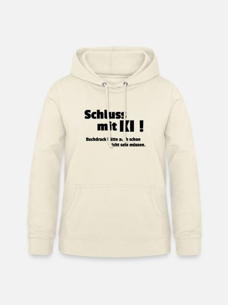 Buchdruck KI - Frauen Hoodie - Vanille-Milchshake