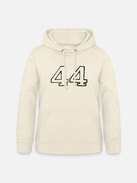 Zahl 44 handgezeichnet - Frauen Hoodie - Vanille-Milchshake
