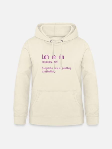 Lehrerin Substantiv Influencerin Schule Geschenk - Frauen Hoodie - Vanille-Milchshake