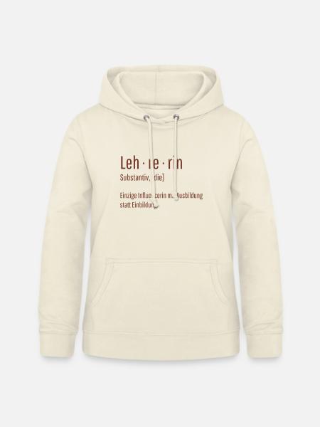 Lehrerin Substantiv Influencerin Schule Geschenk - Frauen Hoodie - Vanille-Milchshake