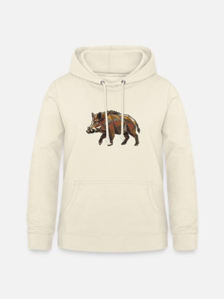Poly Stil Wildschwein - Frauen Hoodie - Vanille-Milchshake