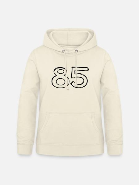 Zahl 85 handgezeichnet - Frauen Hoodie - Vanille-Milchshake