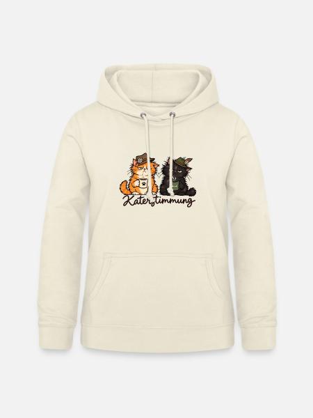 Katerstimmung – Müde Katzen mit Kaffee - Frauen Hoodie - Vanille-Milchshake