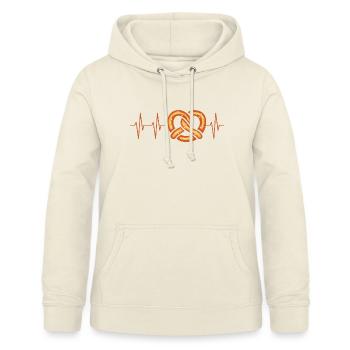 Illustration ECG de battement de cœur de bretzel - Sweat à capuche Femme - vanille - Devant - AI Model Female 172 light (172cm)
