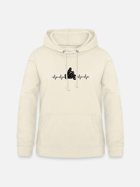 Motorrad EKG Herzschlag - Frauen Hoodie - Vanille-Milchshake