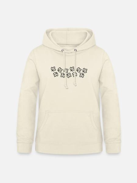 Ahornblatt Blätter Laub - Frauen Hoodie - Vanille-Milchshake