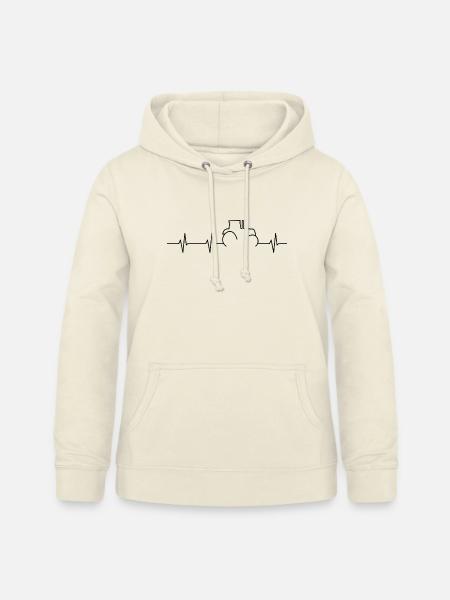 Traktor Herzschlag Puls - Frauen Hoodie - Vanille-Milchshake