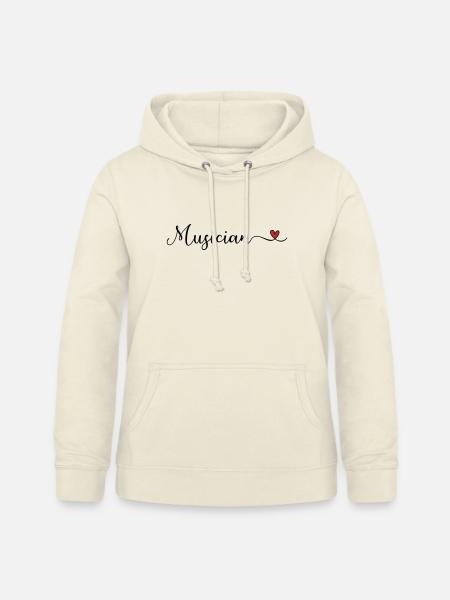 Musikerherz-Typografie - Frauen Hoodie - Vanille-Milchshake