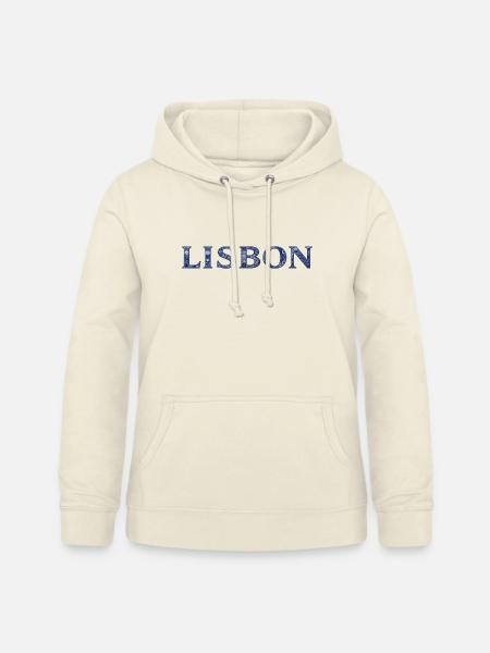 Lisbon Blau Ornament-Schriftzug - Frauen Hoodie - Vanille-Milchshake