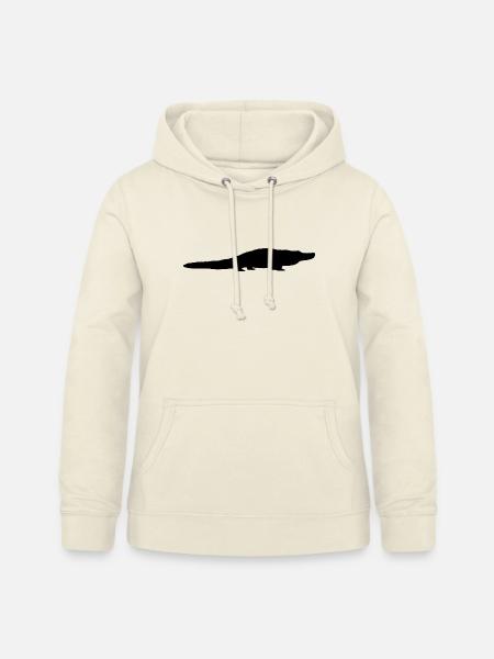 Alligator Silhouette - Frauen Hoodie - Vanille-Milchshake