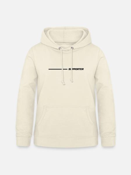 Supporter Schriftzug Linie Schwarz - Frauen Hoodie - Vanille-Milchshake