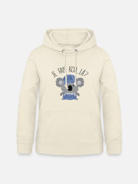 Koala Style Denim Casual - Frauen Hoodie - Vanille-Milchshake