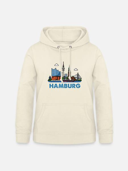 Hamburg Skyline Stadt - Frauen Hoodie - Vanille-Milchshake