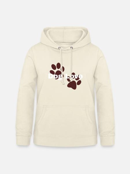 Dog Love – Pfoten Paar - Frauen Hoodie - Vanille-Milchshake
