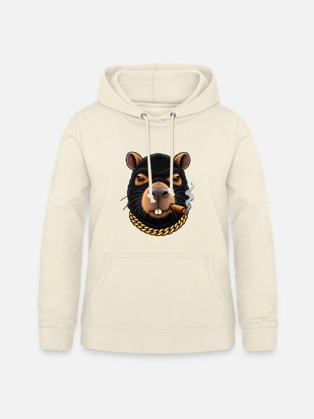 Böses Capybara mit Sturmhaube - Frauen Hoodie - Vanille-Milchshake