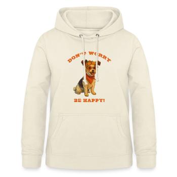 DON'T WORRY BE HAPPY! - Frauen Hoodie - Vanille-Milchshake - Vorne - AI Model Female 172 light (172cm)