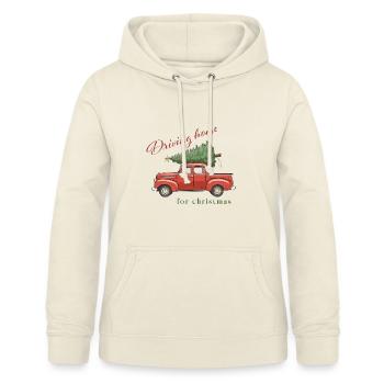 Vintage Driving Home for christmas  - Frauen Hoodie - Vanille-Milchshake - Vorne - AI Model Female 172 light (172cm)