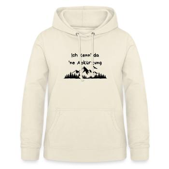 Abkürzung Berge Wandern Sprüche - Frauen Hoodie - Vanille-Milchshake - Vorne - AI Model Female 172 light (172cm)