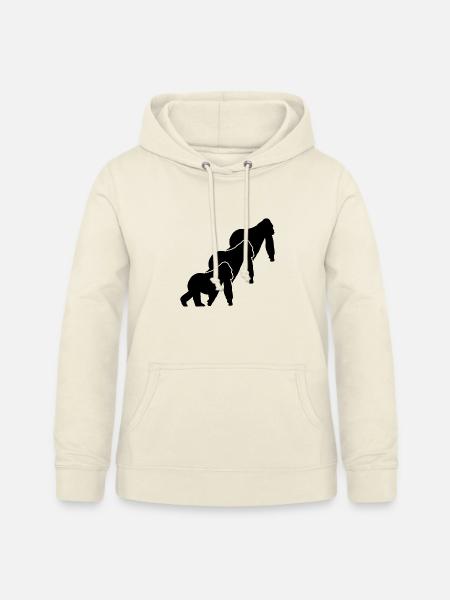 Drei Affen Silhouetten - Frauen Hoodie - Vanille-Milchshake