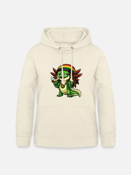 Cooler Rastafari Axolotl - Frauen Hoodie - Vanille-Milchshake