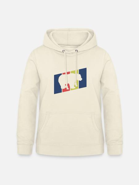 Bär Silhouette Retro Style - Frauen Hoodie - Vanille-Milchshake