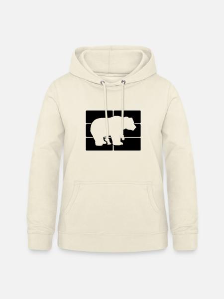Bär Silhouette  - Frauen Hoodie - Vanille-Milchshake