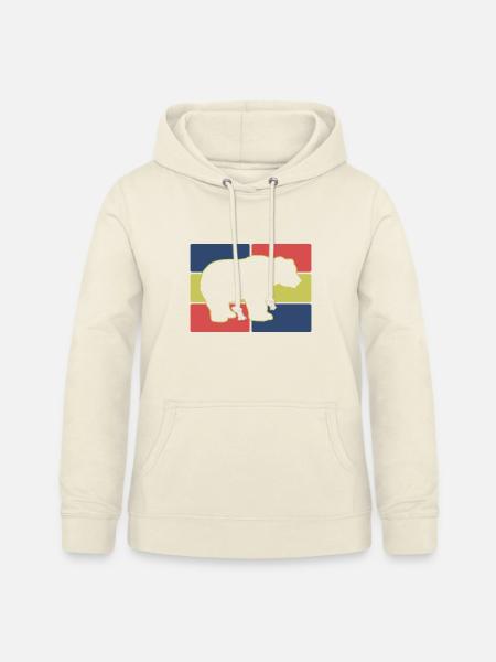 Bär Silhouette Geometrisch - Frauen Hoodie - Vanille-Milchshake