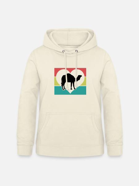 Kamel im Herz - Frauen Hoodie - Vanille-Milchshake