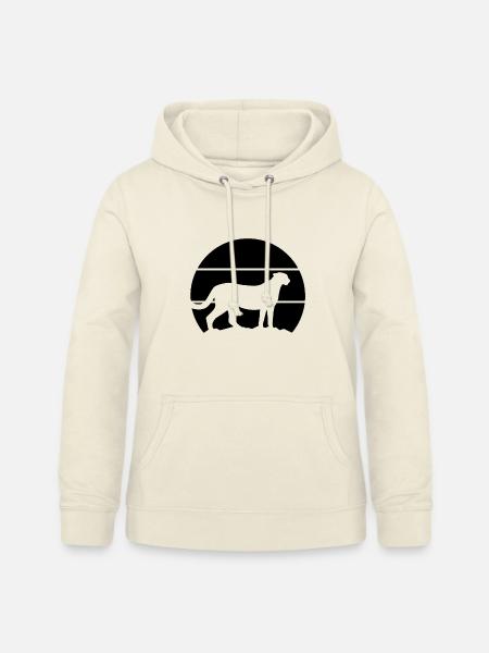 Gepard Retro Silhouette - Frauen Hoodie - Vanille-Milchshake