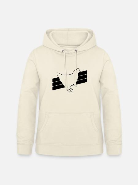 Huhn Silhouette Grafik - Frauen Hoodie - Vanille-Milchshake