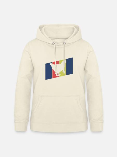 Huhn Silhouette Retro - Frauen Hoodie - Vanille-Milchshake