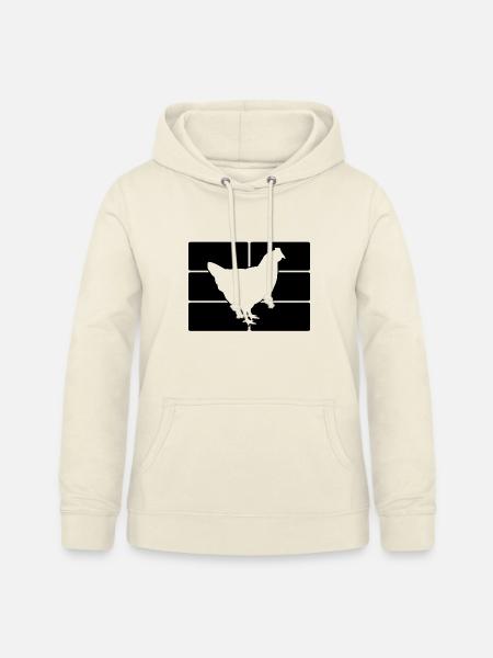 Huhn Silhouette Grafik - Frauen Hoodie - Vanille-Milchshake
