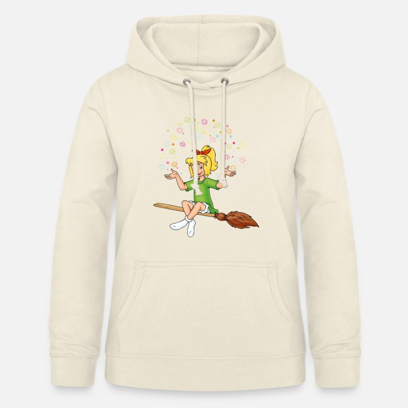 Bibi Blocksberg se sienta sobre las estrellas del puré de papas - Sudadera con capucha para mujer - batido de vainilla